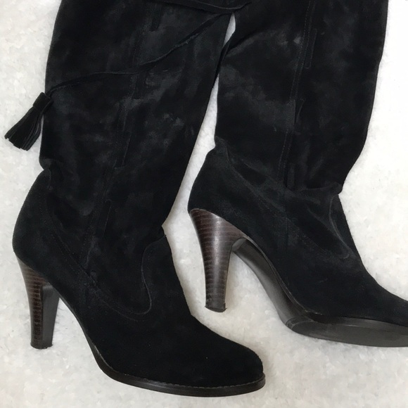 Suede Leather Heeled Boot - Picture 2 of 8